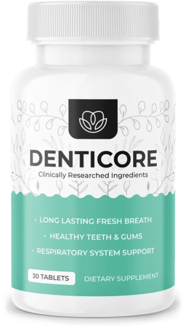 DentiCore oral health support tablet bottle